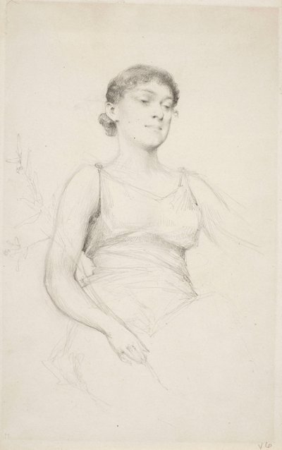 Young Woman Sitting by Gunnar Berndtson