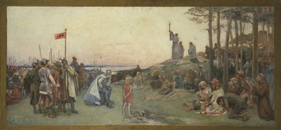 Ansgar Preaching Christianity by Gustaf Olaf Cederstrom