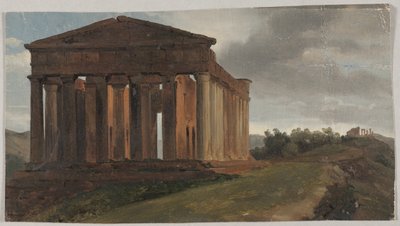 A Temple in Agrigento, Sicily by Gustaf Soderberg