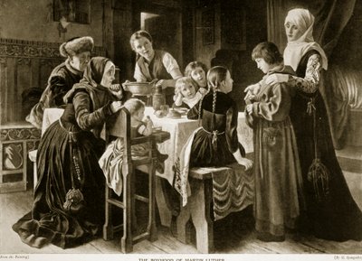 The boyhood of Martin Luther, illustration from 