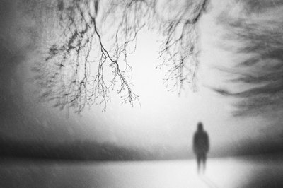 Lone Figure in Winter by Gustav Davidsson