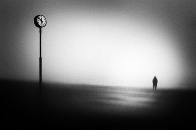 Lone Figure Timeless Clock by Gustav Davidsson