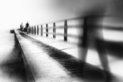 Mysterious Walk on Pier by Gustav Davidsson