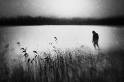 Solitary Walk by Water by Gustav Davidsson