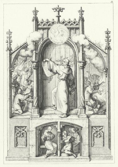 Four scenes from the life of Martin Luther by Gustav Ferdinand Leopold Konig