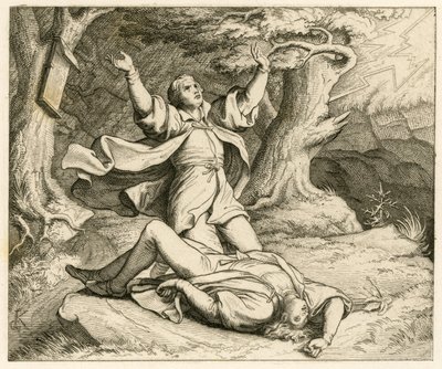 Martin Luther and his friend Alexis went on a ramble during a thunderstorm. Alexis was struck by lightning and died by Gustav Ferdinand Leopold Konig