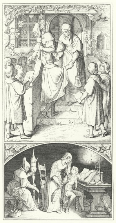 Martin Luther as a young student singing in the town of Eisenach by Gustav Ferdinand Leopold Konig