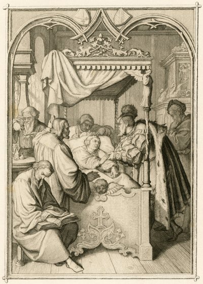 Martin Luther is Very Ill, the Elector Johann Friedrich by Gustav Ferdinand Leopold Konig