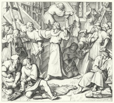 Martin Luther restrains the iconoclasts at Wittenberg by Gustav Ferdinand Leopold Konig