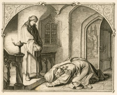 Martin Luther Together with the Robber Hans Kohlhase (1500-1540) by Gustav Ferdinand Leopold Konig