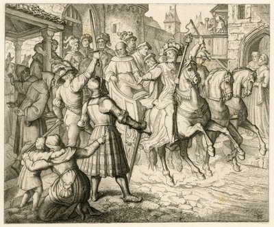 The Reception of Martin Luther in Worms by Gustav Ferdinand Leopold Konig