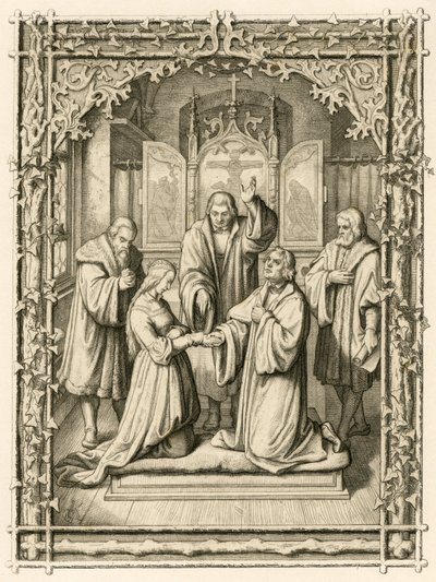 The wedding of Martin Luther and Katharina von Bora by Gustav Ferdinand Leopold Konig