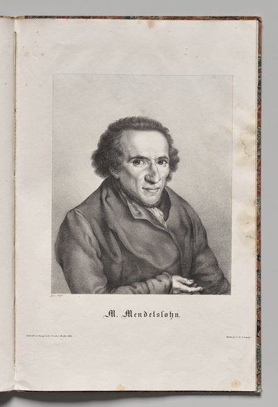 Portrait of Moses Mendelssohn by Gustav Karl Friedrich Luderitz