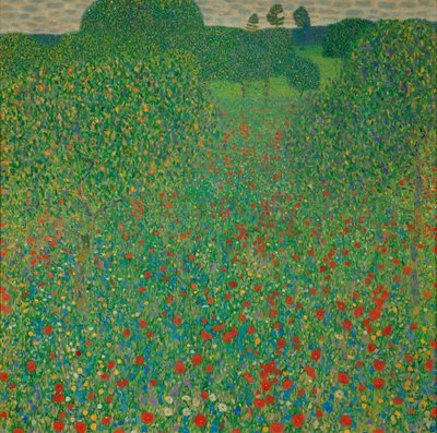 A Field of Poppies by Gustav Klimt