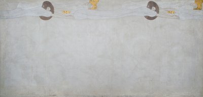 Beethoven Frieze: The Longing for Happiness - Panel 2, Left Long Wall by Gustav Klimt