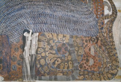 Beethoven Frieze: The Hostile Forces - Panel 2, Front Wall by Gustav Klimt