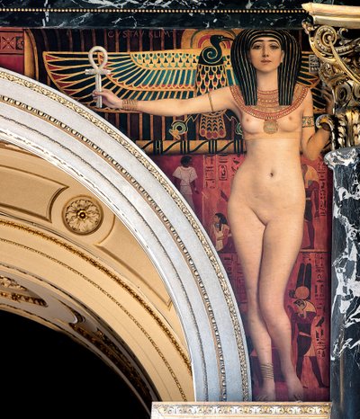 Egypt I. Spandrel above the Grand Staircase, Kunsthistorisches Museum, Vienna by Gustav Klimt