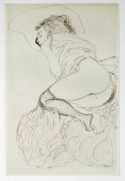Female Nude, Turned Left by Gustav Klimt