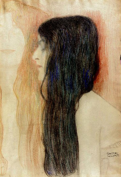 Girl with Long Hair, 1898-99 by Gustav Klimt