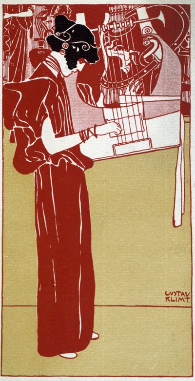 Music - drawing by Gustav Klimt, early 20th century by Gustav Klimt