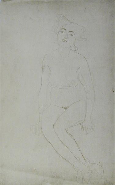Nude Woman Seated, c.1903 by Gustav Klimt