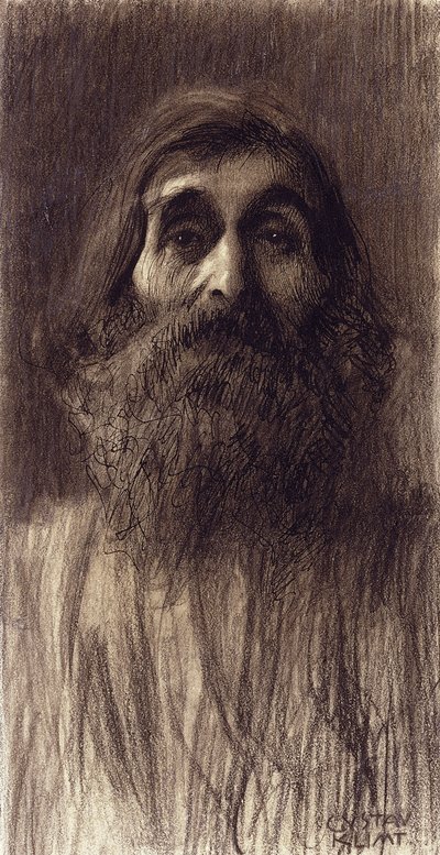 Portrait of a Bearded Man by Gustav Klimt