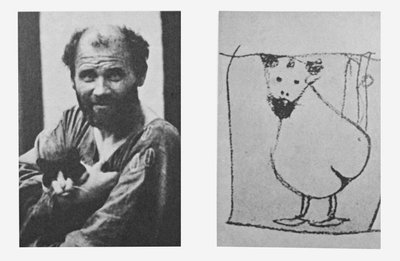 Self portrait as genitalia, c.1915 by Gustav Klimt