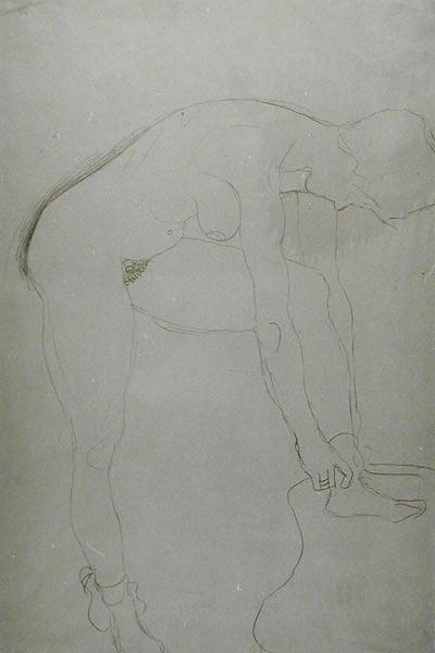 Standing Nude with Raised Legs, c.1907 by Gustav Klimt
