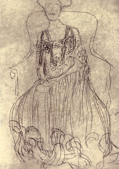 Study for the Painting Portrait of Adele Bloch-Bauer I by Gustav Klimt