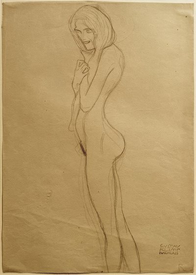 Study for the Left Gorgon in the Beethoven Frieze by Gustav Klimt