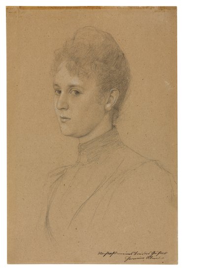 Study for a portrait (Mrs. Heymann?), c.1892 by Gustav Klimt