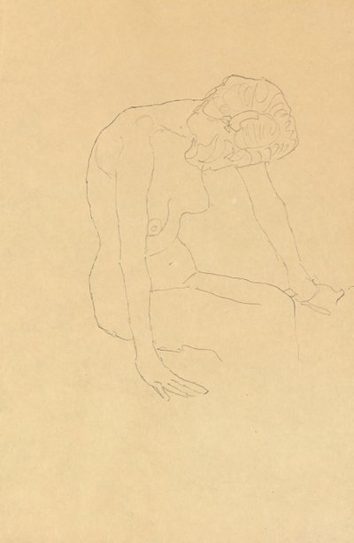Study of a Female Nude by Gustav Klimt
