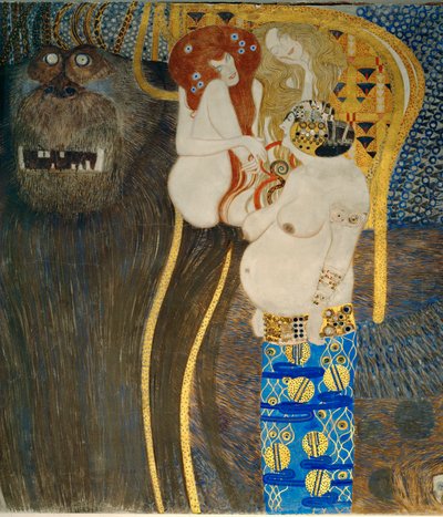 The Beethoven Frieze (detail) by Gustav Klimt