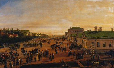 Tsar Nicholas Returning from a Military Parade at Krasnoe Selo by Gustav Schwarz