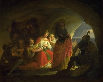 Prince Buris, Little Kirsten, Fair Hulfrid and Proud Ingefrid Captured by Ulf Blackbeard by Gustav Theodor Wegener