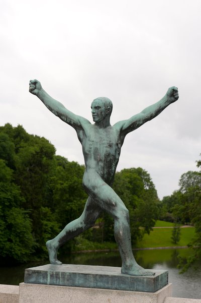 Joyful Man Sculpture in Frogner Park, Oslo, Norway by Gustav Vigeland