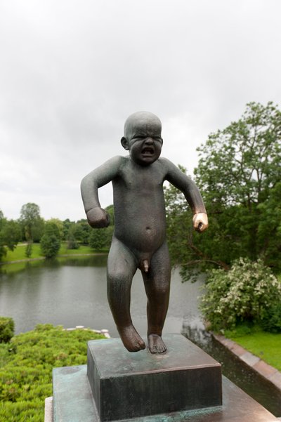 "Sinnatageen" Angry Boy, Sculpture in Frogner Park, Oslo, Norway by Gustav Vigeland