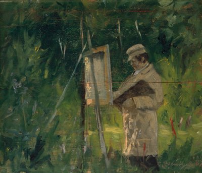 Painter by the Easel by Gustav Wentzel