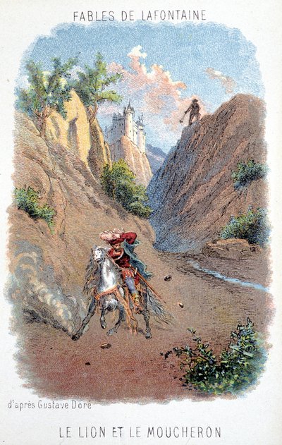 Fables from La Fontaine: The Lion and Le Moucheron, after Gustave Doré by Gustave (after) Dore
