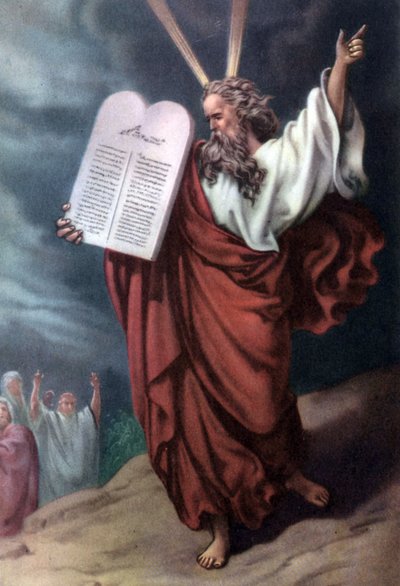 Moses and the tables of the Law by Gustave (after) Dore