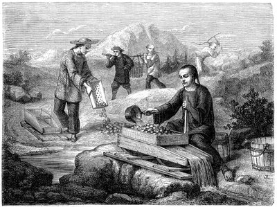 Chinese miners, California by Gustave Adolphe Chassevent Bacques