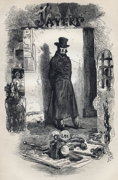 Javert, Illustration of Novel 