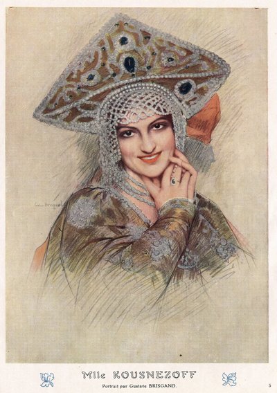 Portrait of Maria Nikolaievna Kuznetsova, Famous Russian Empire and Soviet Opera Singer and Dancer in 