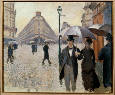 A Street of Paris by Rainy Weather by Gustave Caillebotte