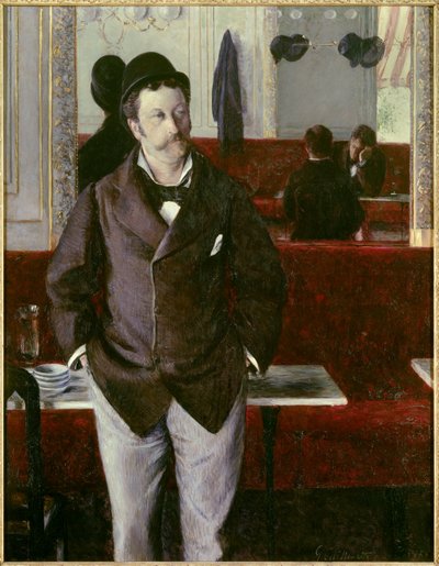 At the cafe by Gustave Caillebotte