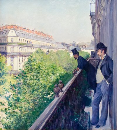 Balcony, boulevard Haussmann by Gustave Caillebotte