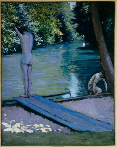 Bather About to Plunge into the River Lyerres by Gustave Caillebotte