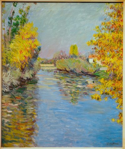 The Little Arm of the Seine, Autumn Effect by Gustave Caillebotte