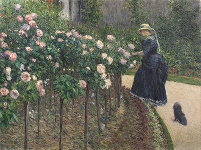 Roses, Garden at Petit Gennevilliers by Gustave Caillebotte