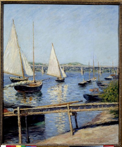 Sailing Boats at Argenteuil by Gustave Caillebotte